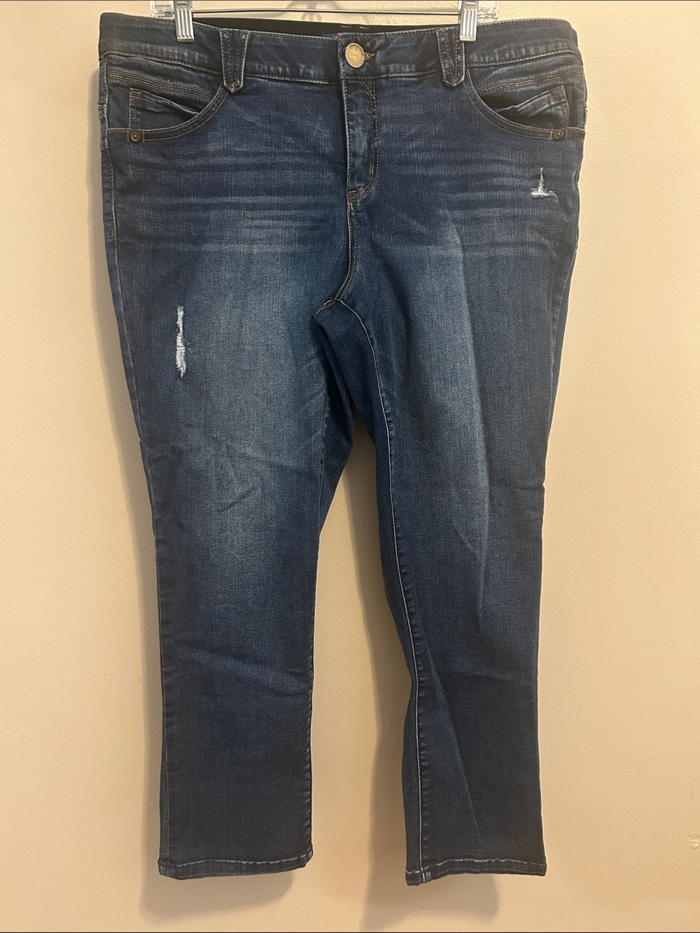 Democracy "Ab"solution Distressed Cropped Jeans 18W